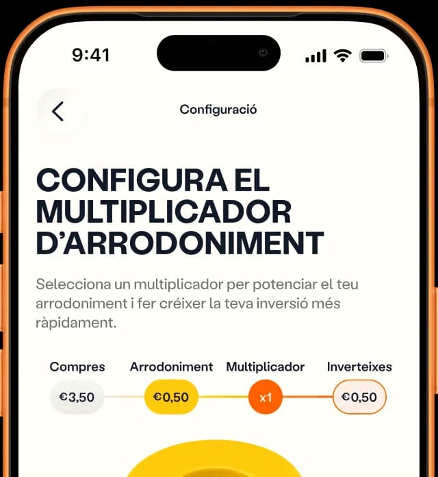 Tria un actiu i un multiplicador