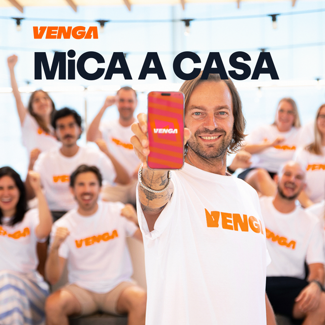 Imagen de: Venga es converteix en la primera plataforma catalana d'inversió en criptomonedes que obté la llicencia MiCA