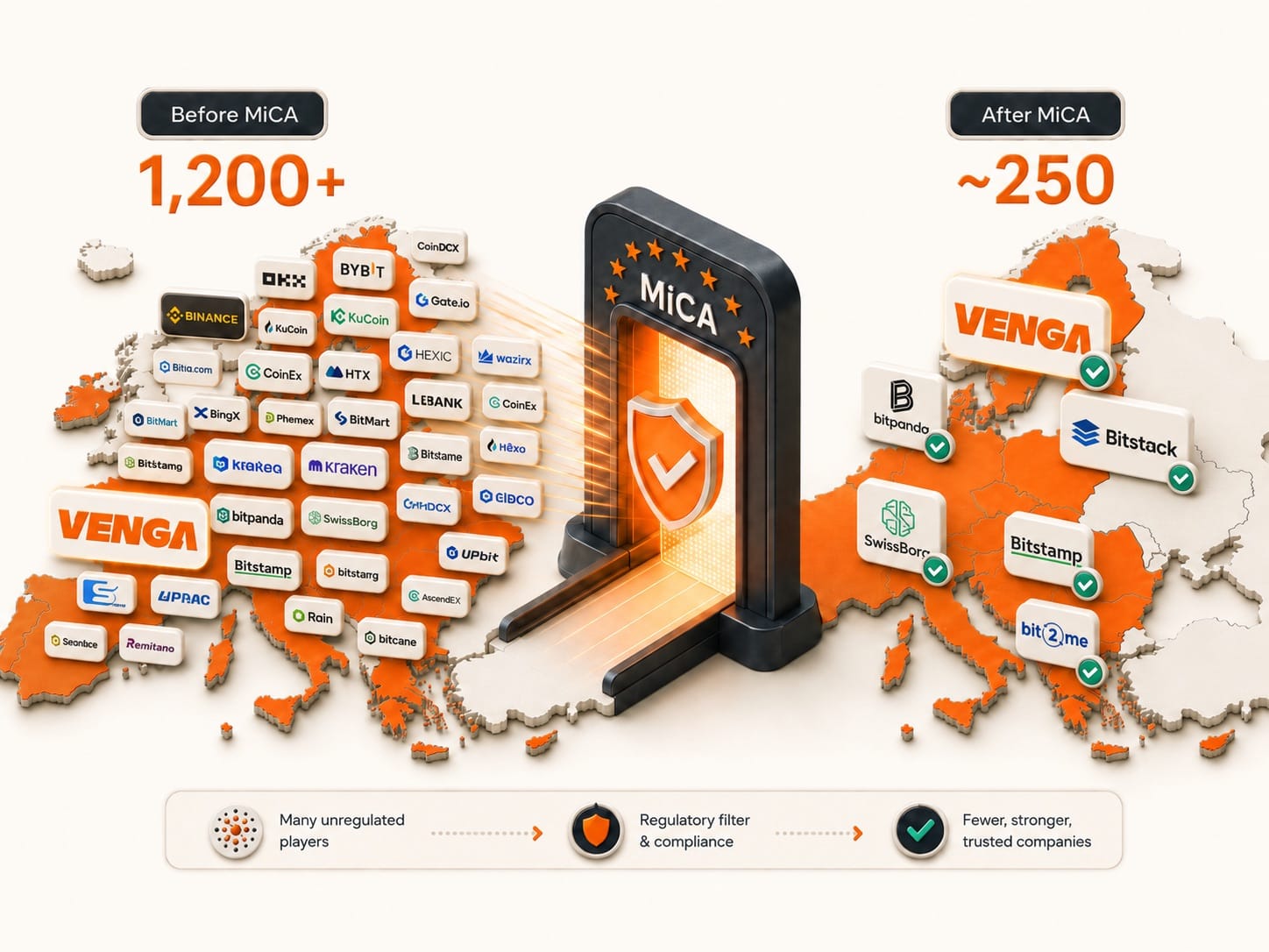 Venga - Blog Illustrations - EU Crypto Industry landscape shift with MiCA