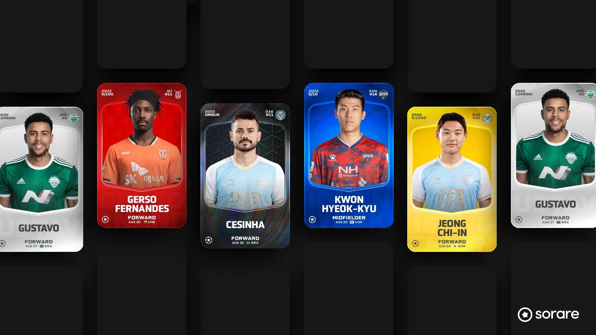 Sorare Football Players Cards