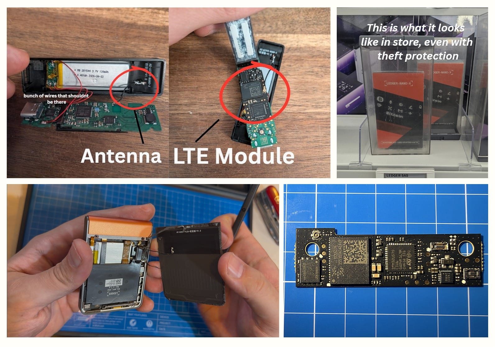 Spy devices inside the compromised Ledger wallets
