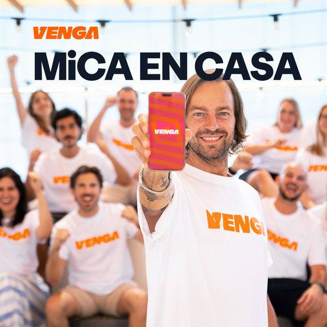 Imagen de: Venga se convierte en la primera plataforma catalana de inversión en criptomonedas que obtiene la licencia MiCA